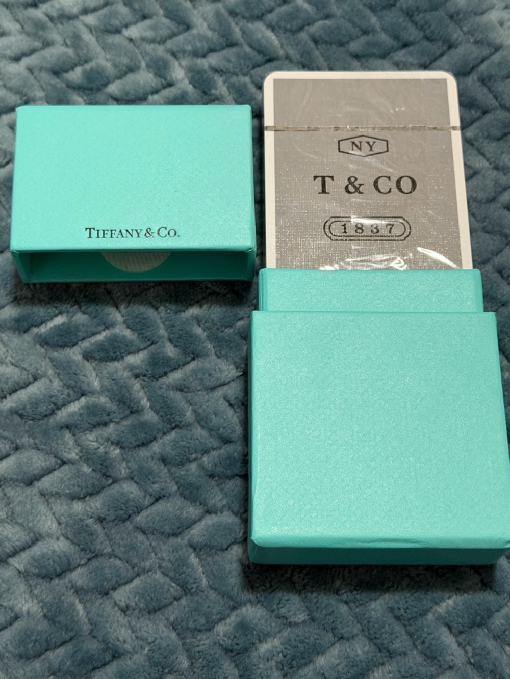 NEW Tiffany & Co. Blue Jewelry Box 1837 playing cards